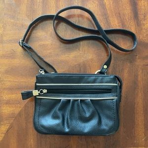 Relic leather crossbody bag